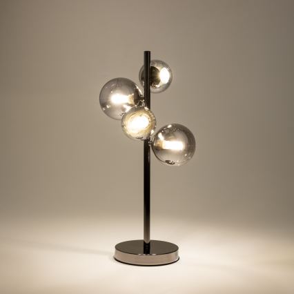 Brilagi - LED Stolní lampa MILLA 4xG9/3W/230V černý chrom/kouřová