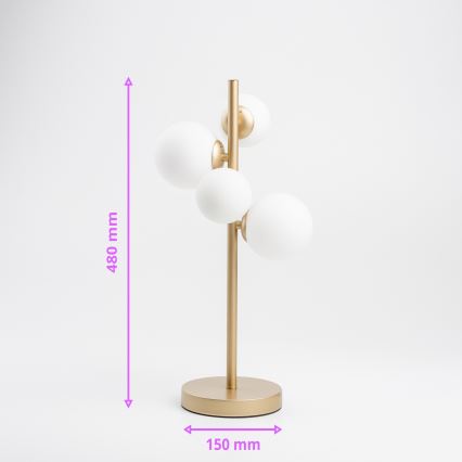 Brilagi - LED Stolní lampa MILLA 4xG9/3W/230V zlatá/bílá