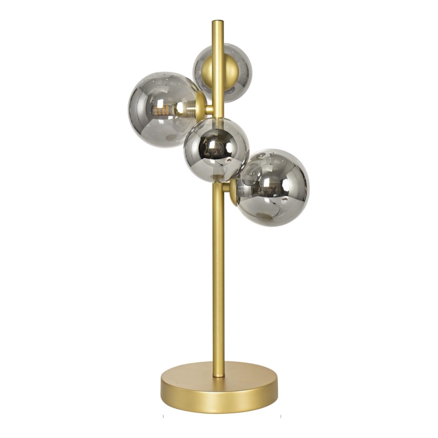 Brilagi - LED Stolní lampa MILLA 4xG9/3W/230V zlatá/kouřová