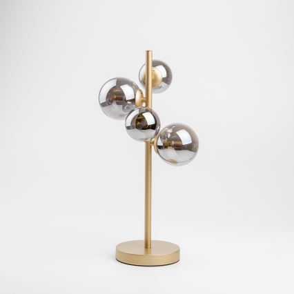 Brilagi - LED Stolní lampa MILLA 4xG9/3W/230V zlatá/kouřová