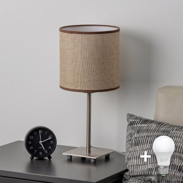 Brilagi - LED Stolní lampa NUBILA 1xE27/60W/230V hnědá