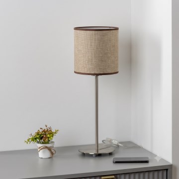 Brilagi - LED Stolní lampa NUBILA 1xE27/60W/230V hnědá
