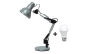 Brilagi - LED Stolní lampa ROMERO 1xE27/10W/230V stříbrná