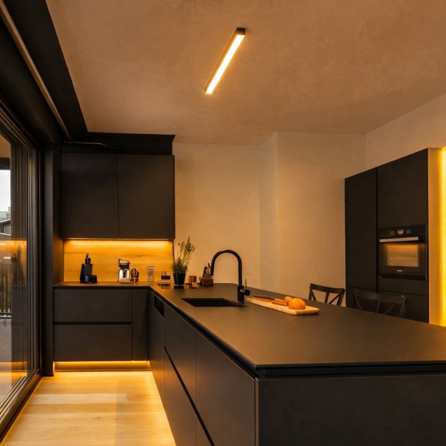 Brilagi - LED Stropní přisazené svítidlo FULLDAY LED/10/15/20W/230V 2700/4000/6000K 60 cm černá