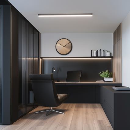 Brilagi - LED Stropní přisazené svítidlo FULLDAY LED/20/30/40W/230V 2700/4000/6000K 120 cm UGR19 černá