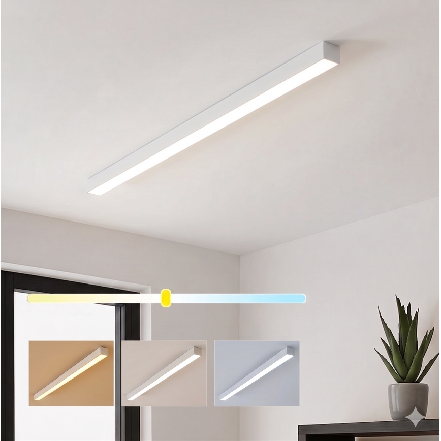 Brilagi - LED Stropní přisazené svítidlo FULLDAY LED/30/40/50W/230V 2700/4000/6000K 150 cm bílá