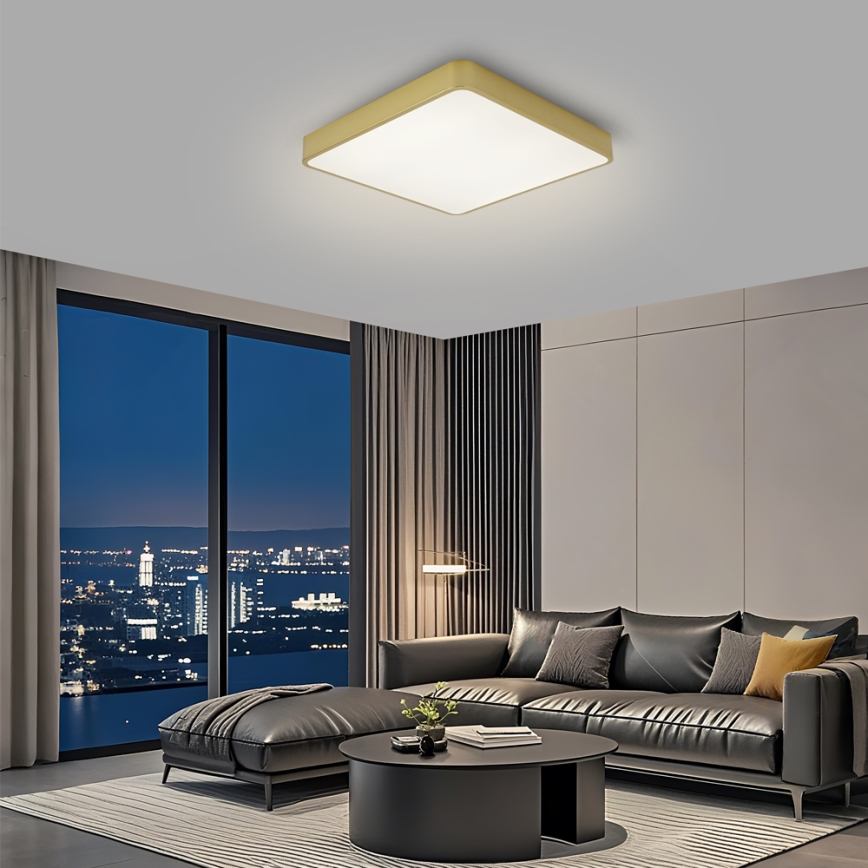 Brilagi - LED Stropní svítidlo POOL SQUARE LED/48W/230V 3000/4000/6000K 50x50 cm zlatá