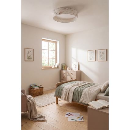 Brilagi - LED Stropní svítidlo VELVET SIMPLE LED/24W/230V 3000K pr. 45 cm bílá/květiny