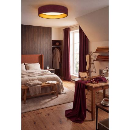 BRILAGI - LED Stropní svítidlo VELVET SIMPLE LED/24W/230V 3000K pr. 45 cm vínová/zlatá