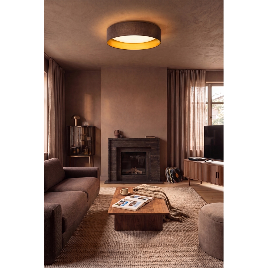 BRILAGI - LED Stropní svítidlo VELVET SIMPLE LED/36W/230V 3000K pr. 55 cm hnědá/zlatá