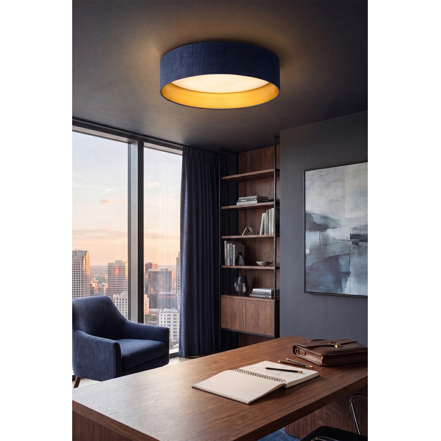 BRILAGI - LED Stropní svítidlo VELVET SIMPLE LED/36W/230V 3000K pr. 55 cm modrá/zlatá