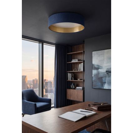 BRILAGI - LED Stropní svítidlo VELVET SIMPLE LED/36W/230V 3000K pr. 55 cm modrá/zlatá