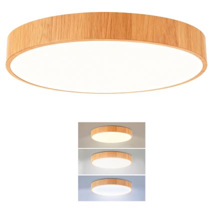 Brilagi - LED Stropní svítidlo POOL LED/48W/230V 3000/4000/6000K pr. 40 cm dekor dřeva