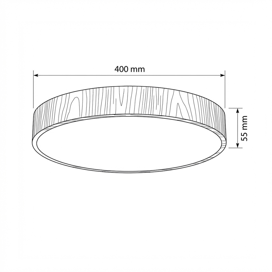 Brilagi - LED Stropní svítidlo POOL LED/48W/230V 3000/4000/6000K pr. 40 cm dekor dřeva