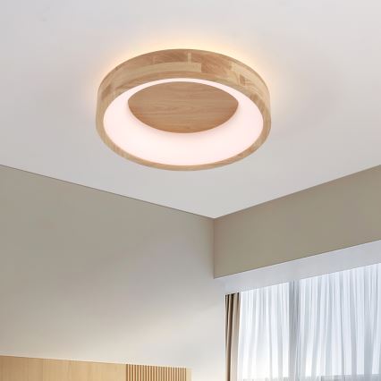 Brilagi - LED Stropní svítidlo FALCON WOOD LED/30W/230V 3000/4000/6000K pr. 45 cm dřevo