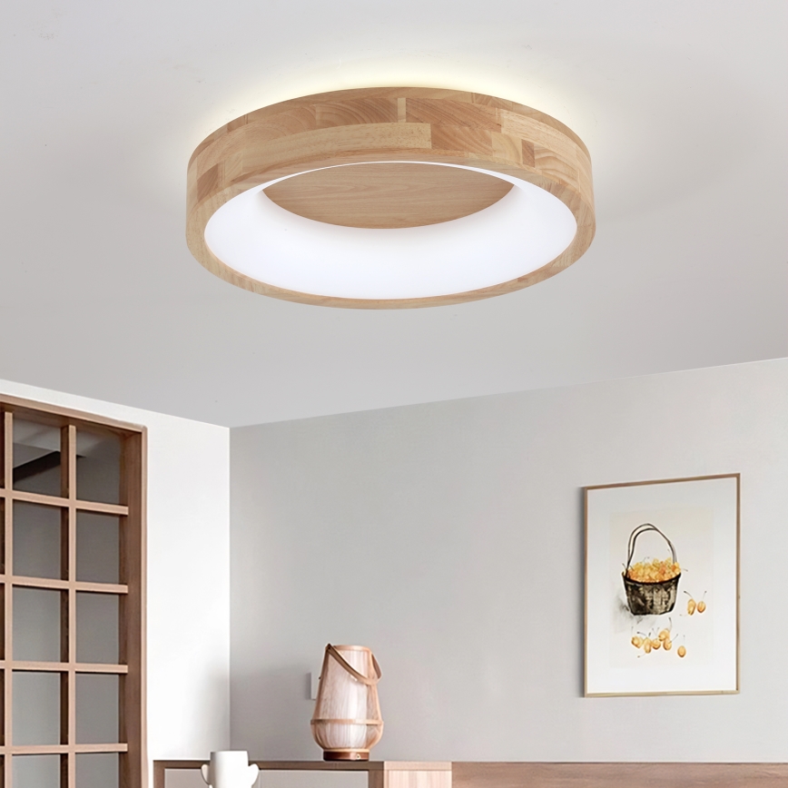 Brilagi - LED Stropní svítidlo FALCON WOOD LED/30W/230V 3000/4000/6000K pr. 45 cm dřevo
