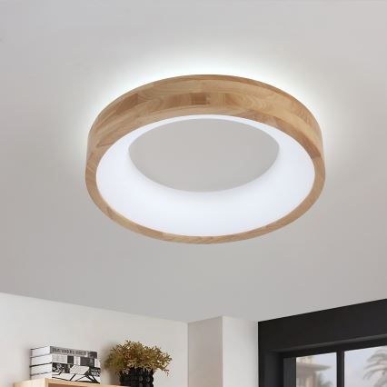 Brilagi - LED Stropní svítidlo FALCON WOOD LED/30W/230V 3000/4000/6000K pr. 45 cm dřevo
