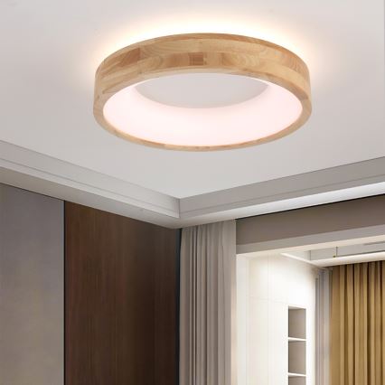 Brilagi - LED Stropní svítidlo FALCON WOOD LED/30W/230V 3000/4000/6000K pr. 45 cm dřevo