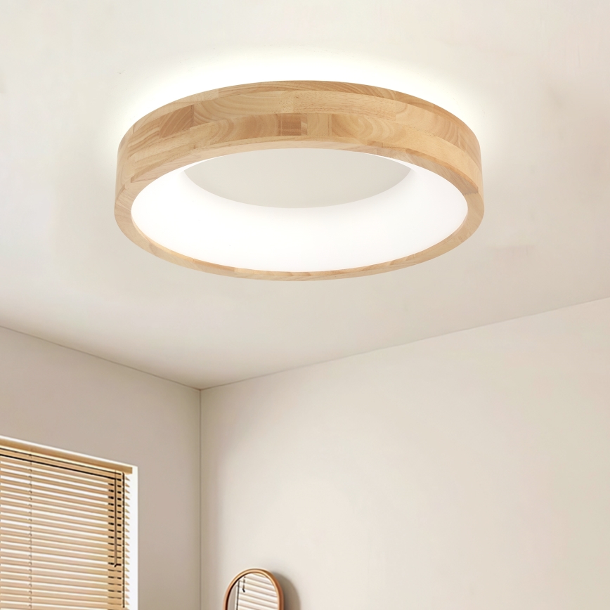 Brilagi - LED Stropní svítidlo FALCON WOOD LED/30W/230V 3000/4000/6000K pr. 45 cm dřevo