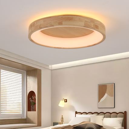 Brilagi - LED Stropní svítidlo FALCON WOOD LED/40W/230V 3000/4000/6000K pr. 60 cm dřevo