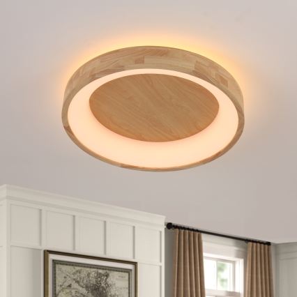 Brilagi - LED Stropní svítidlo FALCON WOOD LED/40W/230V 3000/4000/6000K pr. 60 cm dřevo