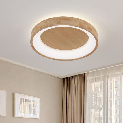 Brilagi - LED Stropní svítidlo FALCON WOOD LED/40W/230V 3000/4000/6000K pr. 60 cm dřevo