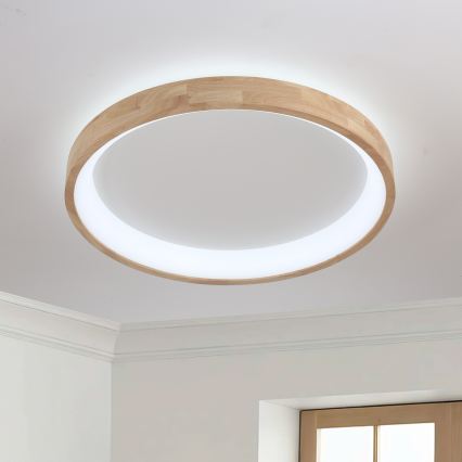 Brilagi - LED Stropní svítidlo FALCON WOOD LED/60W/230V 3000/4000/6000K pr. 80 cm dřevo