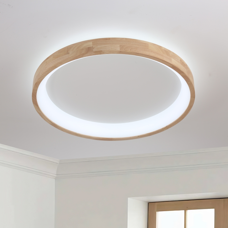 Brilagi - LED Stropní svítidlo FALCON WOOD LED/60W/230V 3000/4000/6000K pr. 80 cm dřevo