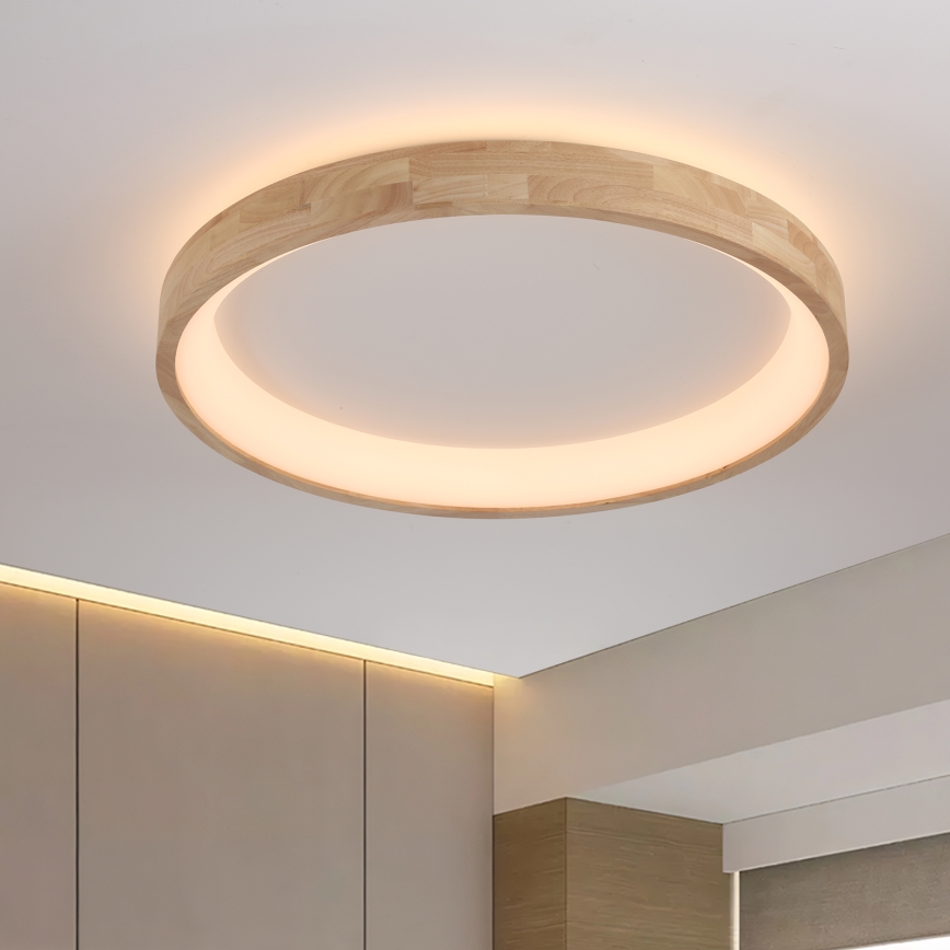 Brilagi - LED Stropní svítidlo FALCON WOOD LED/60W/230V 3000/4000/6000K pr. 80 cm dřevo
