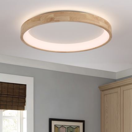 Brilagi - LED Stropní svítidlo FALCON WOOD LED/60W/230V 3000/4000/6000K pr. 80 cm dřevo