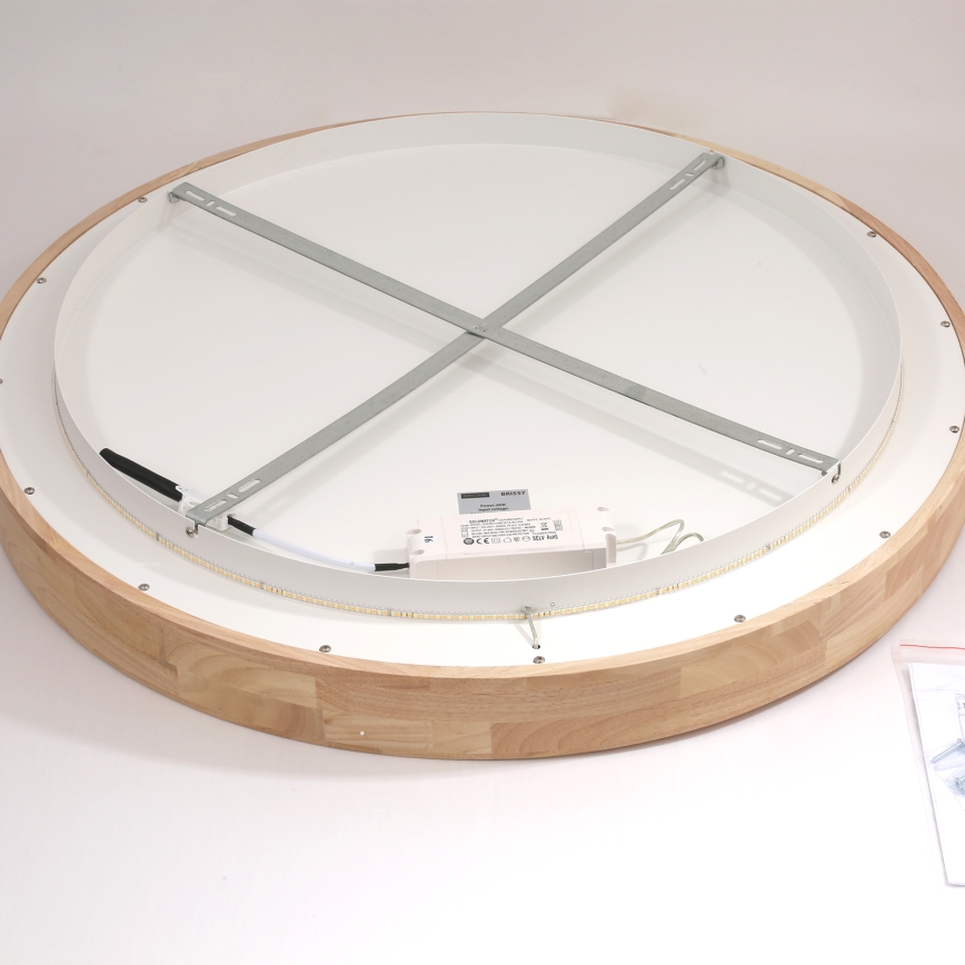 Brilagi - LED Stropní svítidlo FALCON WOOD LED/60W/230V 3000/4000/6000K pr. 80 cm dřevo