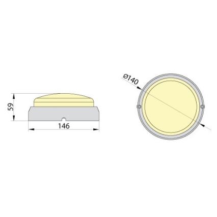 Brilagi - LED Stropní průmyslové svítidlo SIMA LED/12W/230V IP65 bílá