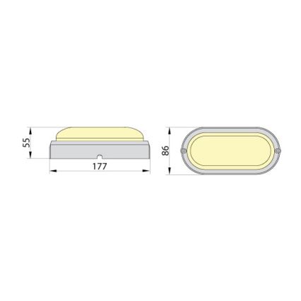 Brilagi - LED Stropní průmyslové svítidlo SIMA LED/12W/230V IP65 bílá