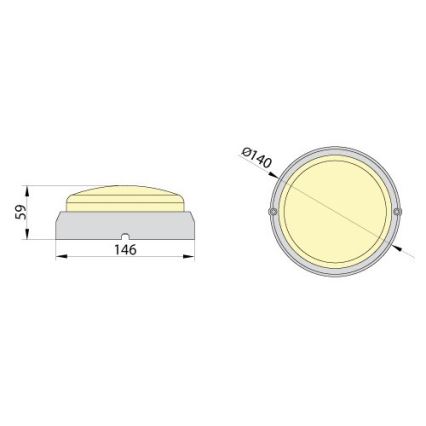 Brilagi - LED Stropní průmyslové svítidlo SIMA LED/12W/230V IP65 černá