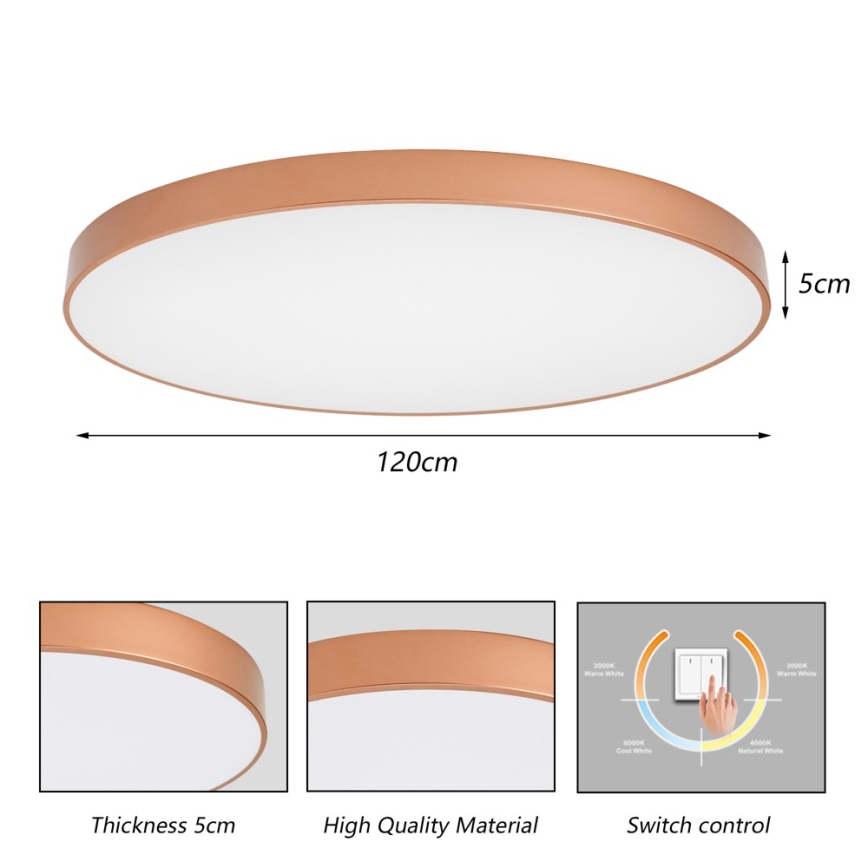 BRILAGI - LED Stropní svítidlo POOL LED/180W/230V 3000/4000/6000K pr. 120 cm bronzová