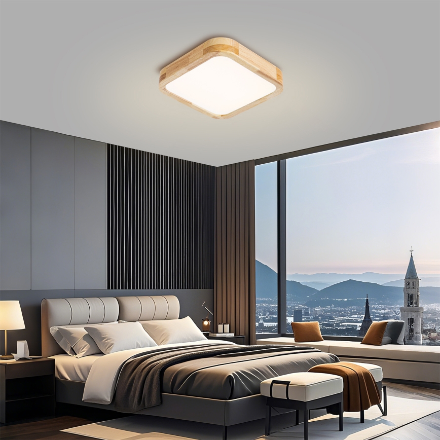 BRILAGI - LED Stropní svítidlo WOODLINE SQUARE LED/32W/230V 3000/4000/6000K dub 30x30 cm