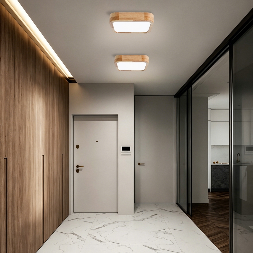 BRILAGI - LED Stropní svítidlo WOODLINE SQUARE LED/32W/230V 3000/4000/6000K dub 30x30 cm