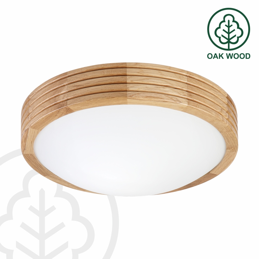 Brilagi - LED Stropní svítidlo CARVALHO MODERN SLIM 1xE27/60W/230V pr. 27,5 cm dub