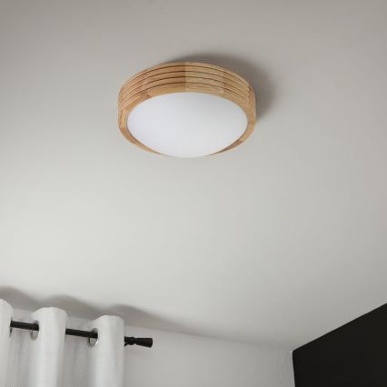 Brilagi - LED Stropní svítidlo CARVALHO MODERN SLIM 1xE27/60W/230V pr. 27,5 cm dub
