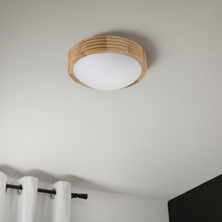 Brilagi - LED Stropní svítidlo CARVALHO MODERN SLIM 1xE27/60W/230V pr. 27,5 cm dub