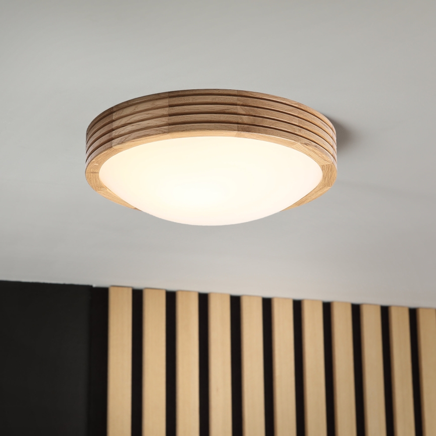 Brilagi - LED Stropní svítidlo CARVALHO MODERN SLIM 1xE27/60W/230V pr. 27,5 cm dub