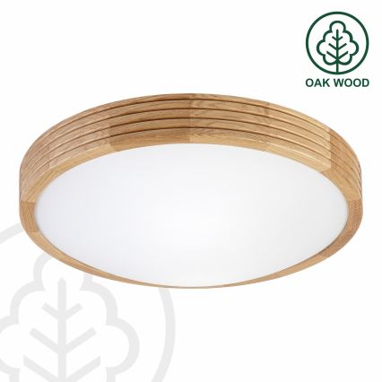 Brilagi - LED Stropní svítidlo CARVALHO MODERN SLIM 2xE27/60W/230V pr. 37,5 cm dub