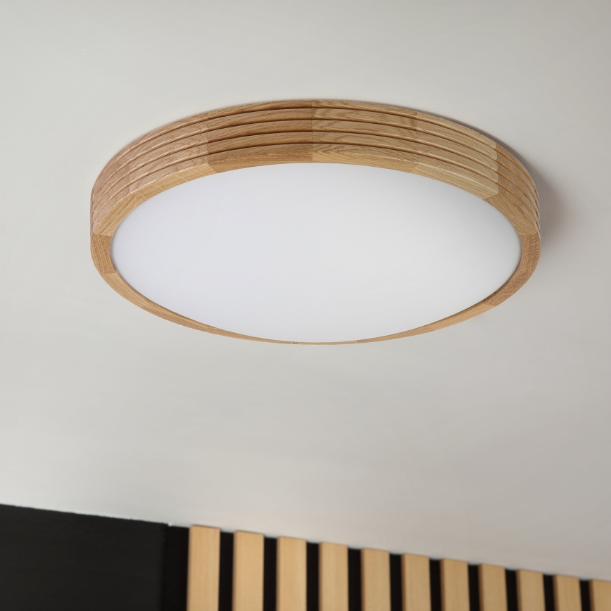 Brilagi - LED Stropní svítidlo CARVALHO MODERN SLIM 2xE27/60W/230V pr. 37,5 cm dub