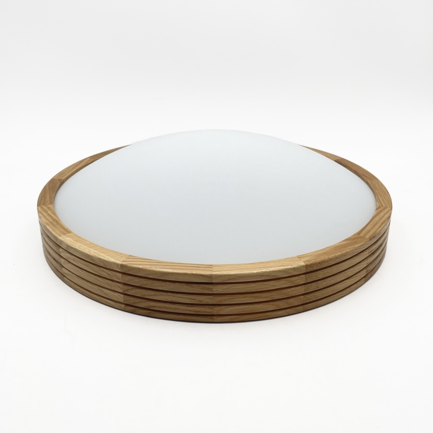 Brilagi - LED Stropní svítidlo CARVALHO MODERN SLIM 2xE27/60W/230V pr. 37,5 cm dub