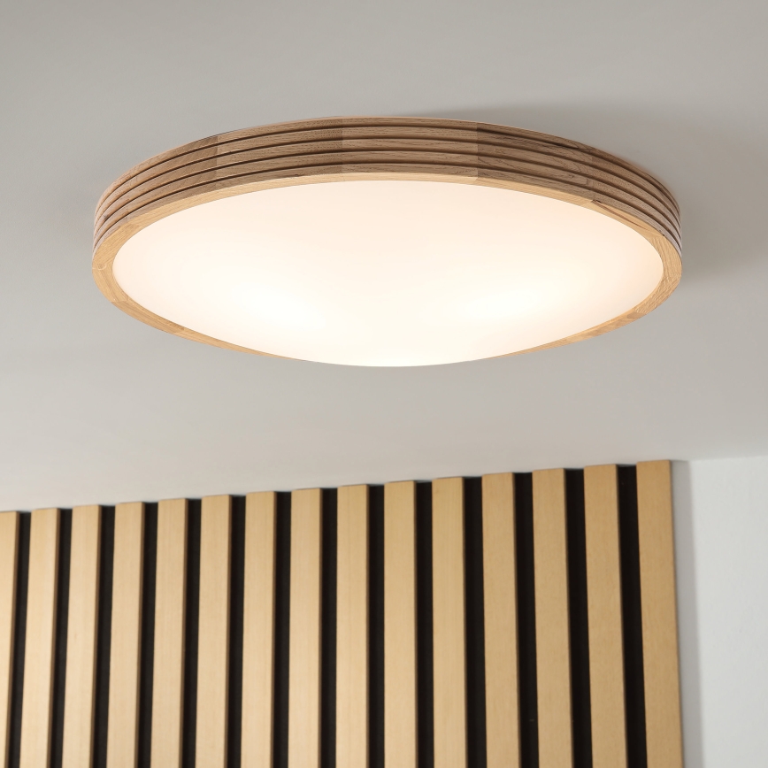Brilagi - LED Stropní svítidlo CARVALHO MODERN SLIM 3xE27/60W/230V pr. 47,5 cm dub