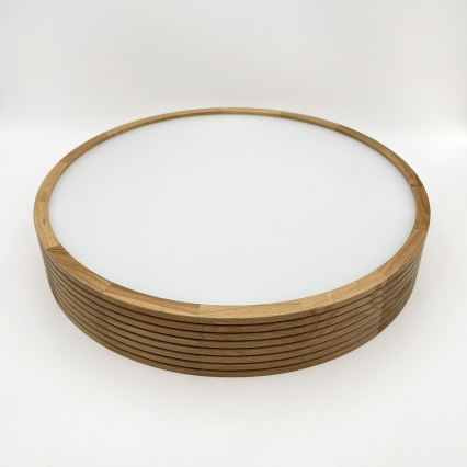 Brilagi - LED Stropní svítidlo CARVALHO MODERN SLIM 3xE27/60W/230V pr. 47,5 cm dub