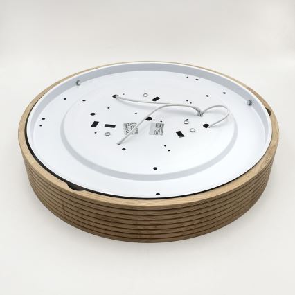 Brilagi - LED Stropní svítidlo CARVALHO MODERN SLIM 3xE27/60W/230V pr. 47,5 cm dub