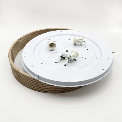 Brilagi - LED Stropní svítidlo CARVALHO MODERN SLIM 3xE27/60W/230V pr. 47,5 cm dub