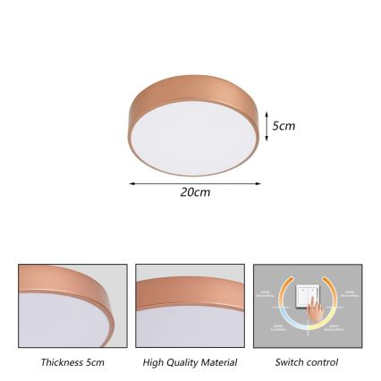 BRILAGI - LED Stropní svítidlo POOL LED/24W/230V 3000/4000/6000K pr. 20 cm měděná