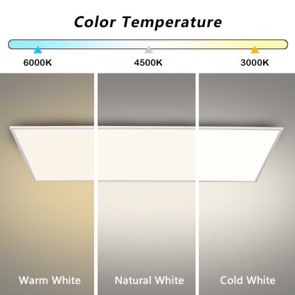 Brilagi - LED Stropní svítidlo SLIMFRAME LED/80W/230V 120x60 cm 3000/4000/6000K bílá